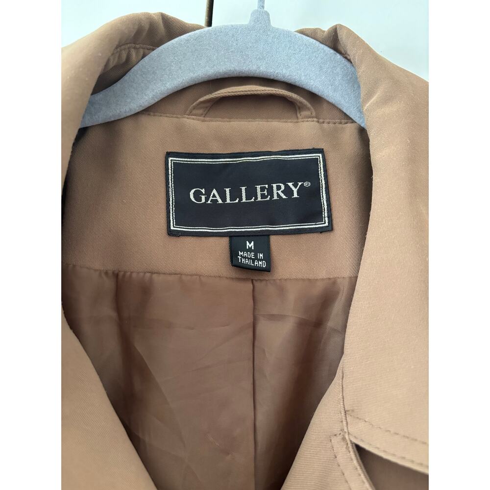 Gallery Medium dark green Double-Breasted Trench Coat - Picture 6 of 12